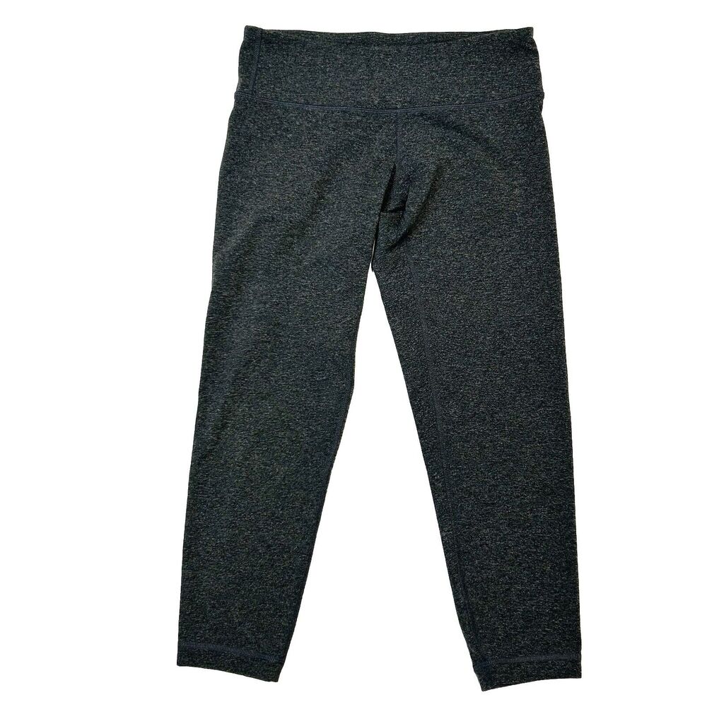 Lululemon Crop Tights Heathered Gray Womens Size 6 Activewear
